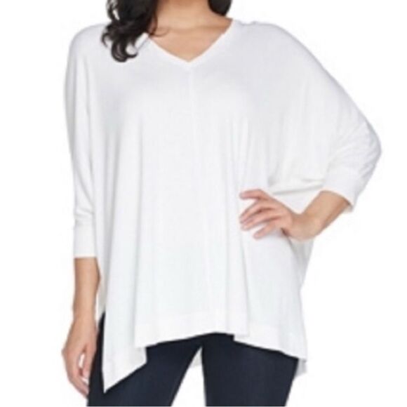 Laurie Felt Heather Purple Ribbed Oversized Relaxed Pullover Top Size Small - Picture 8 of 8